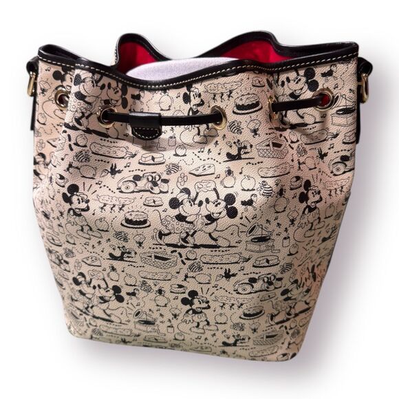 Dooney & Bourke Mickey and Minnie Mouse The Picnic Drawstring Bag BNWT Rare - Picture 9 of 12